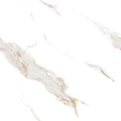 Calacatta Sharp Gold Керамогранит белый 80х80 Полированный