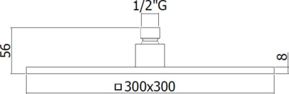 Верхний душ Paffoni Synkro King 30 ZSOF078NO