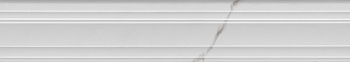 Бордюр Багет Монте Тиберио белый глянцевый обрезной 40x7,3x2,7