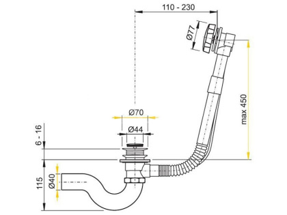 Слив-перелив Timo 8003