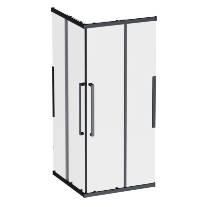 W84G-403-9090-BТ Душевое ограждение Func Square Slide 90х90, Черный, прозрачное