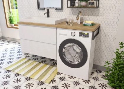 Тумба подвесная под умывальник Malibu Luxe 1550х500 2 ящика (ШхГхВ) 898х476х607 Тумба подвесная под умывальник Malibu Luxe 1550х500 2 ящика (ШхГхВ) 898х476х607