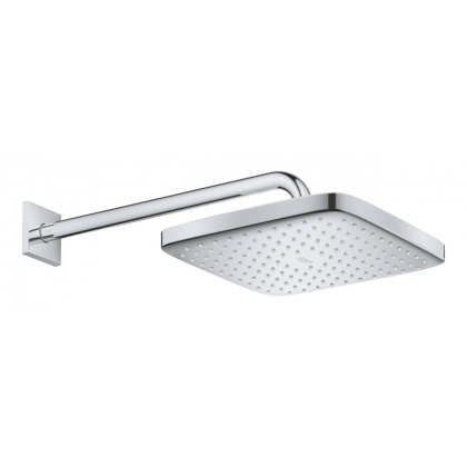 Верхний душ GROHE Tempesta CUBE 250, квадратный (низ-хром, верх-белый) + Душевой кронштейн 380 мм, хром (26687000) Верхний душ GROHE Tempesta CUBE 250, квадратный (низ-хром, верх-белый) + Душевой кронштейн 380 мм, хром (26687000)