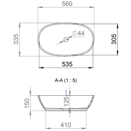 Раковина Salini Sofia 56х33 1101206SM