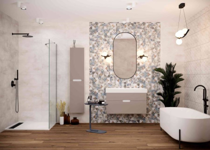 Керамическая плитка Creto Плитка Aura Grey W M 31х61 NR Mat 1 Керамическая плитка Creto Плитка Aura Grey W M 31х61 NR Mat 1