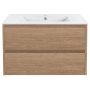 База под раковину Gio 800 подвесная, 2 выкатных ящика soft-close, N.Oak База под раковину Gio 800 подвесная, 2 выкатных ящика soft-close, N.Oak