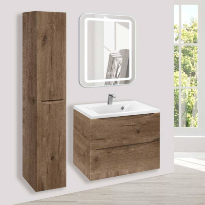 База под раковину Mia 650 подвесная, 2 выкатных ящика soft close, V.Oak База под раковину Mia 650 подвесная, 2 выкатных ящика soft close, V.Oak