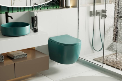 Подвесной унитаз Abber Bequem AC1101MBG темно-зеленый матовый с микролифтом