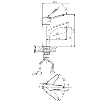Смеситель для умывальника RUSH Jawa (JA0735-11) Смеситель для умывальника RUSH Jawa (JA0735-11)