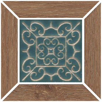 Вставка Тровазо наборный бежевый тёмный матовый 13x13x0,9