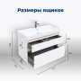 Тумба под раковину Aquanet Nova Lite 75 белый (2 ящика) Тумба под раковину Aquanet Nova Lite 75 белый (2 ящика)