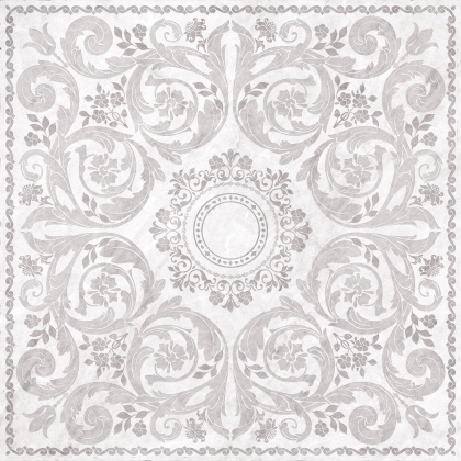 Декор Риальто 2 серый матовый обрезной 80x80x0,9