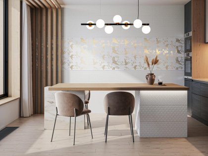 Плитка настенная 12154R Гарса Белый (75см*25см*9мм) (6шт/1,125м2) Структура, м2 Плитка настенная 12154R Гарса Белый (75см*25см*9мм) (6шт/1,125м2) Структура, м2