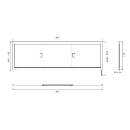 Экран под ванну Onika Монако 170 белый