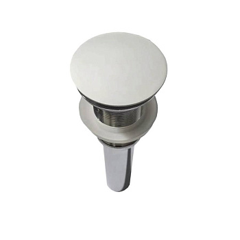 Донный клапан с керамической крышкой Vincea DBS-616MW, белая матовая крышка, без перелива Донный клапан с керамической крышкой Vincea DBS-616MW, белая матовая крышка, без перелива