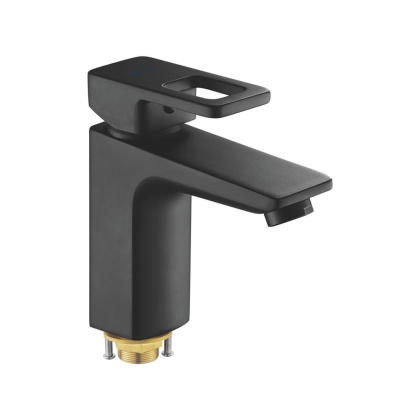Смеситель для раковины латунь, черный S8201H