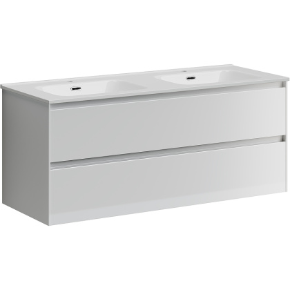 Тумба подвесная SANCOS Cento 1190х450х500, c двумя ящиками оснащенными доводчиками, белый глянец, арт. CN120-2W Тумба подвесная SANCOS Cento 1190х450х500, c двумя ящиками оснащенными доводчиками, белый глянец, арт. CN120-2W