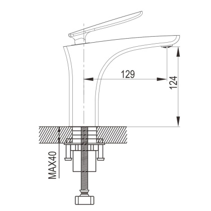 Смеситель для раковины латунь R2701H