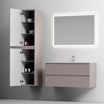 Шкаф-пенал SANCOS Snob T подвесной Doha Soft, 350х350х1650 мм, арт. PSNT35SM