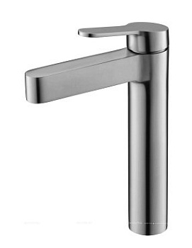 DELTA Смеситель для накладных раковин без донного клапана, нержавеющая сталь, исполнение сатин DEL-LMC-IN