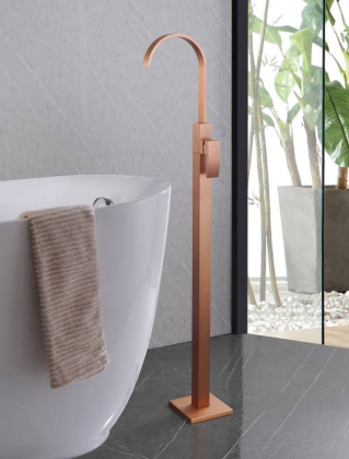 Смеситель для раковины Abber Wasserfall AF8640MRG розовое золото матовое Смеситель для раковины Abber Wasserfall AF8640MRG розовое золото матовое