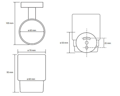 Держатель зубных щеток стакан Держатель зубных щеток стакан
