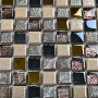 Мозаика стеклянная с камнем Space (чип 8*15*15) 300*300(11шт.-0.99м2), м2