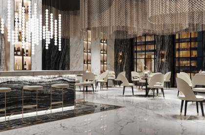 Surface Laboratory/Гемма черно-белый лаппатированный обрезной 119,5x320x11