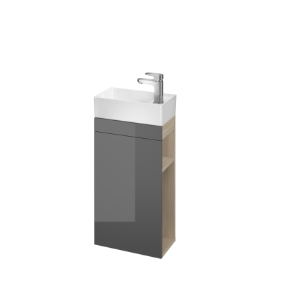 Прямоугольная тонкостенная мебельная раковина CREA с отверстием под смеситель, размером 40 см.