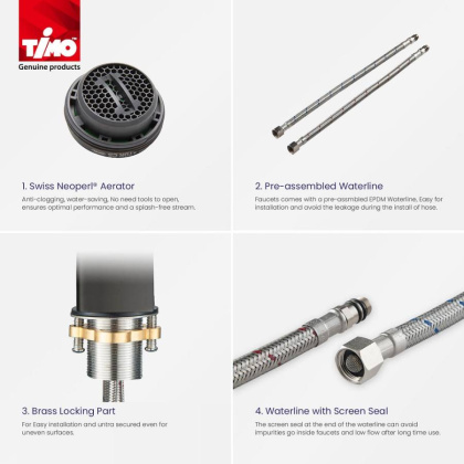 Смеситель Timo Briana 7111/17F для раковины чаши, золото матовое