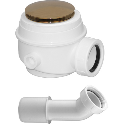 Сифон для ванны и душевого поддона OMNIRES WB01XGL (золото)