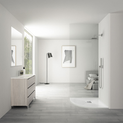 Поддон для душа из искусственного камня VST-4SQ9012W-L,1200*900*25, белый матовый, левый