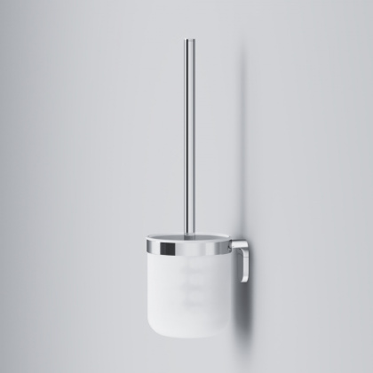 Стойка с туалетной щеткой X-Joy, 37,8х9,8х11,4 см, белая, A8433300