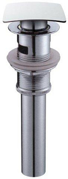 CZR-SCQ-01 Донный клапан для накладной раковины с квадратной крышкой с системой Клик-клак с переливом  CZR-SCQ-01 Донный клапан для накладной раковины с квадратной крышкой с системой Клик-клак с переливом