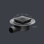 W01BD-P11-010-01BM MasterFlow Трап для душа точечный универс затвор Cut Gradient 10см цвет черн мат W01BD-P11-010-01BM MasterFlow Трап для душа точечный универс затвор Cut Gradient 10см цвет черн мат