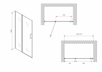 Душевая дверь ABBER Sonnenstrand AG04100S Душевая дверь ABBER Sonnenstrand AG04100S