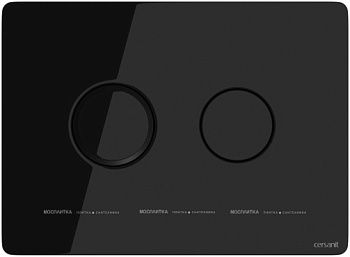 Кнопка ACCENTO CIRCLE пневматическая черная глянцевая стекло Кнопка ACCENTO CIRCLE пневматическая черная глянцевая стекло