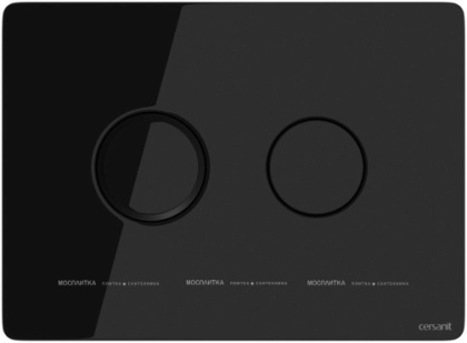 Кнопка ACCENTO CIRCLE пневматическая черная глянцевая стекло Кнопка ACCENTO CIRCLE пневматическая черная глянцевая стекло