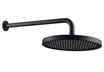 Верхний душ настенный 260мм AQUATEK, матовый черный AQ2080MB 