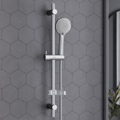 914100000 Palace One душевой комплект: ручной душ d - 120 мм, 5 функций, штанга, мыльница, шт