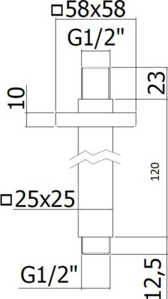 Держатель для верхнего душа Paffoni ZSOF118CR Держатель для верхнего душа Paffoni ZSOF118CR