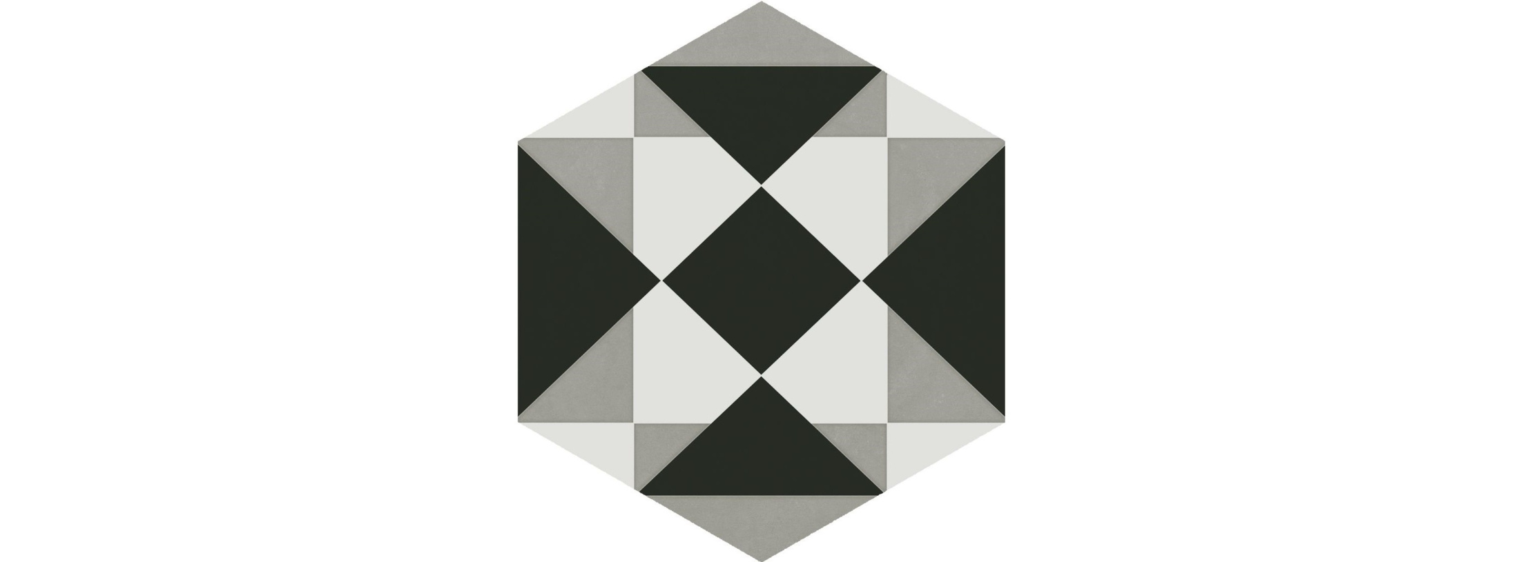 Декор 3 VT\A285\SG1010 Кальсада Черный/Белый/Серый (12см*10,4см*7мм) (45шт/0,561м2) Шестиугольник, шт