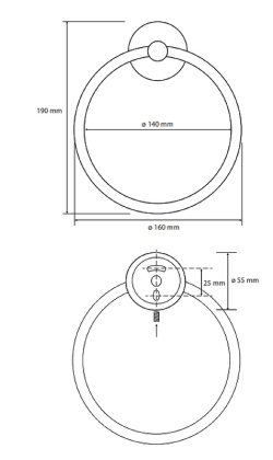 Кольцо для полотенец Bemeta Omega 104104062 Хром Кольцо для полотенец Bemeta Omega 104104062 Хром