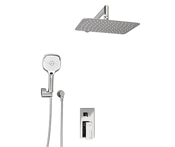 A16069 Встраиваемый комплект для душа с верхней душевой насадкой и лейкой Wasserkraft