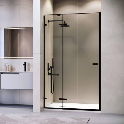 Душевая дверь 150*200 RGW SV-004-B Чёрный/Прозрачное/8 мм (EasyClean)