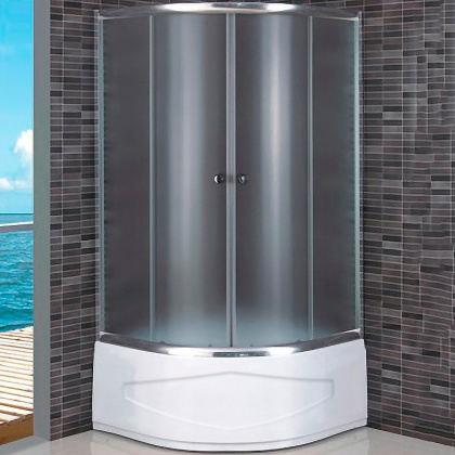 Душевой уголок RGW Dolphin TN-109 90х90 28911999-101 с поддоном профиль Хром стекло рифленое