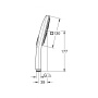 Ручной душ GROHE Rainshower SmartActive Cube 130, 3 вида струй, хром (26550000) Ручной душ GROHE Rainshower SmartActive Cube 130, 3 вида струй, хром (26550000)