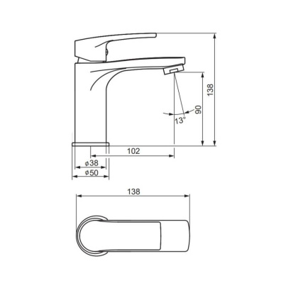 480210300 Eclipse 2.0, смеситель для умывальника, черный 480210300 Eclipse 2.0, смеситель для умывальника, черный