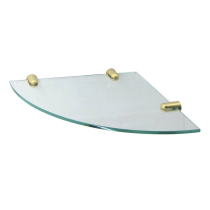 K-533BRUSHED GOLD Полка  стеклянная угловая K-533BRUSHED GOLD Полка  стеклянная угловая