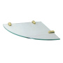 K-533BRUSHED GOLD Полка  стеклянная угловая K-533BRUSHED GOLD Полка  стеклянная угловая